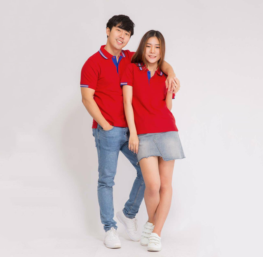 เสื้อโปโล สีแดง