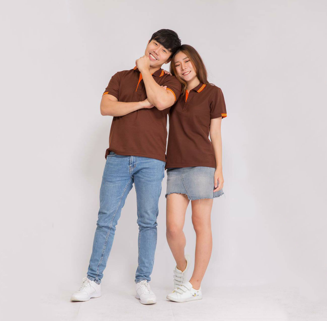 เสื้อโปโล สีน้ำตาล
