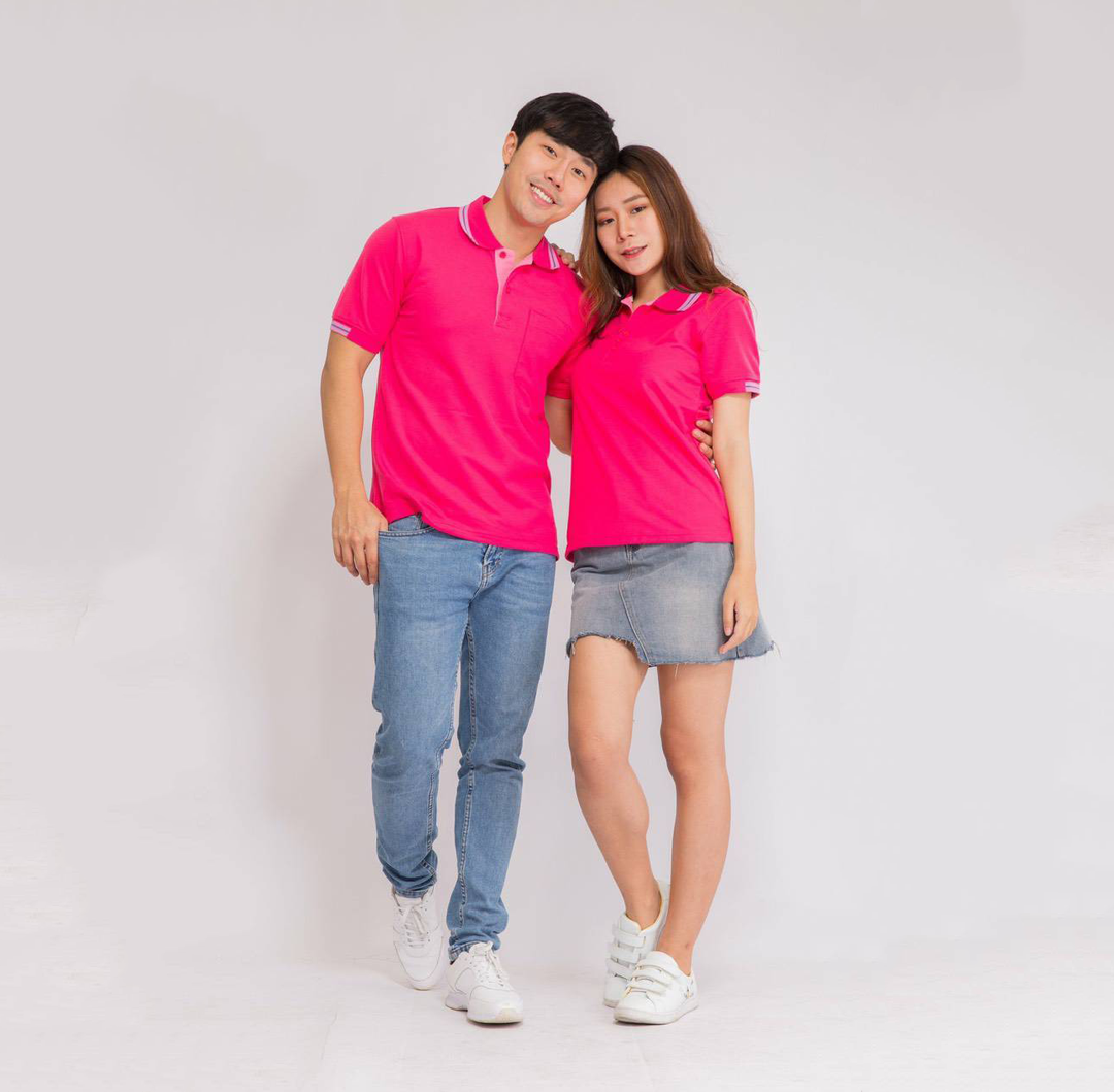 เสื้อโปโล สีบานเย็น